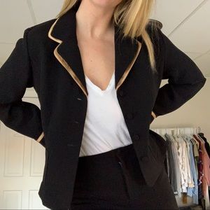 Vintage J. Taylor Black & Gold Blazer